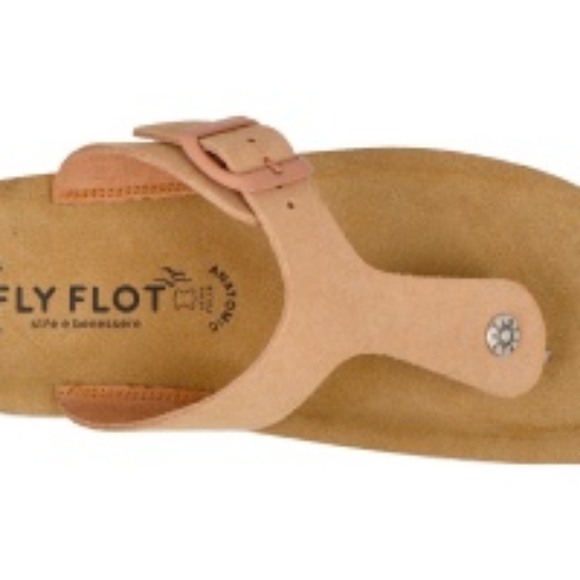 Fly Flot. Woman's Leather Soled Slipper - ROSA ANTICO. Size 7 - Picture 4 of 13